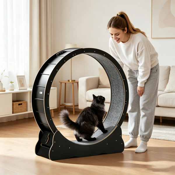 Wooden Cat Exercise Wheel