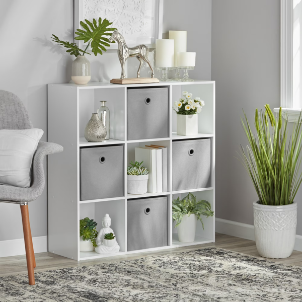 44519739_1 9 Cube Storage Organizer, White - Image 1