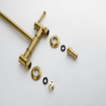 Wall mounted Pot Filler Faucet, Modern Brass Pot Filler Two-Attachment Wall Mount Folding Kitchen Pot Filler Swing Arm - Image 5