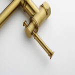 Wall mounted Pot Filler Faucet, Modern Brass Pot Filler Two-Attachment Wall Mount Folding Kitchen Pot Filler Swing Arm - Image 7