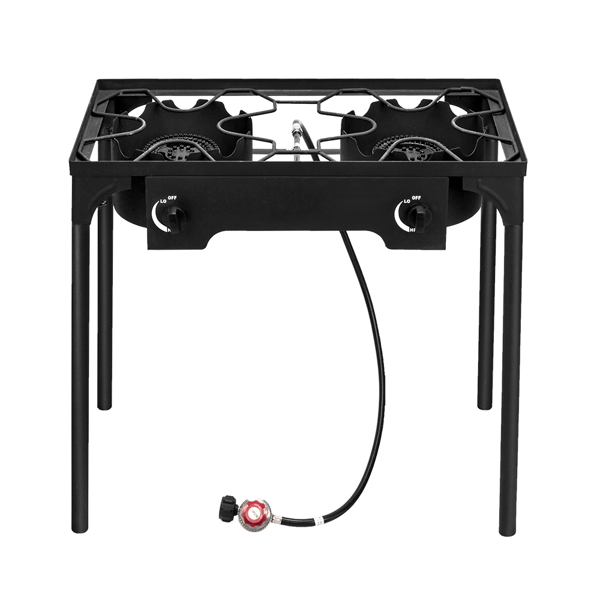 Replace 1255491 Outdoor Camp Stove High Pressure Propane Gas Cooker Portable Cast Iron Patio Cooking Burner (Double Burner 150000-BTU)