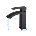Single Handle Waterfall Bathroom Vanity Sink Faucet - Image 3