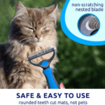 Blue pat your pet hair removal dog brush for hair removal - indoor cats use cat brush, long and short haired dogs use double-sided cat brush for hair removal and beauty tools, skin friendly - Image 5