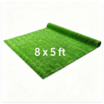 8 x 5 ft Green PP Artificial Turf Roll 0.3 " , Weather & Fade Resistant Low Grass Carpet for Pets, Kids Playground, Balcony and Commercial Use - Image 2