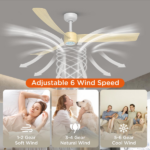 52 Inch Ceiling Fans with Lights Led Remote Control Low Profile Flush Mount for Living Room Bedroom Outdoor Patio,DC Motor,Reversible,Dimmable,Buzzer ON/Off, 3D-I3[Unable ship on weekends, TK/TEMU only for pickup, only TX10643 warehouse supports GOFO] - Image 8