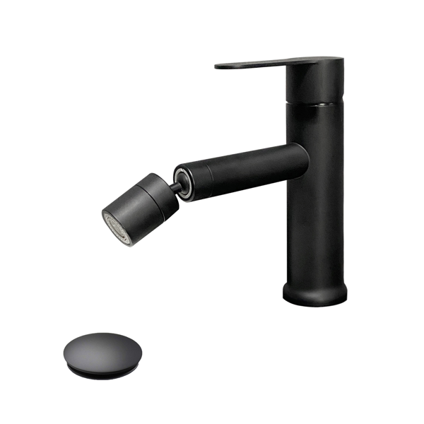 55252580_1 Single Handle Bathroom Sink Faucet with Pop-Up Drain (with Overflow) - Image 1