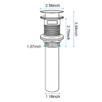 Single Handle Bathroom Sink Faucet with Pop-Up Drain (with Overflow) - Image 3