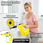1400W Handheld Steam Cleaner, 257℉ High Pressure Steamer with 14-Piece Accessories, Chemical-Free Steam Mop for Kitchen, Bathroom, Car, Floor - Yellow - Image 6