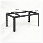 Adjustable Mini Split Ground Stand, 400 lbs Heavy Duty AC Condenser Stand for 9000–36000 BTU Ductless Heat Pump, Anti-Vibration Outdoor Support Bracket - Black - Image 8