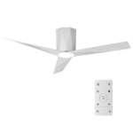 Ceiling Fans with Dimmable Led Lights, 52 Inch Flush Mount Ceiling Fan Remote Control, Quiet DC Reversible Motor for Summer Winter, Low Profile Modern ABS Blades Indoor Use, 3X-Z3[Unable ship on weekends, TK/TEMU only for pickup, only TX10643 warehouse supports GOFO] - Image 2