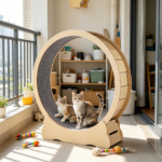 Wooden Cat Exercise Wheel