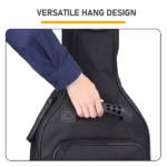 600D Oxford Cloth Electric Guitar Bag Black With Blue Line - Image 7