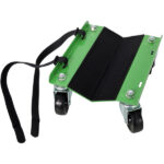 Snowmobile Dolly Heavy Duty Carries up to 1500lbs V-Slide with 2.5" Swivel Casters Rubber Pad Protecting Skis and 2 Pairs of Heavy Duty Straps Firmly Attaching on Skis, GREEN COLOR - Image 7