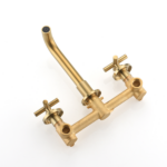 Wall Mounted Bathroom Sink Faucet with Pop-Up Drain (No Overflow) - Image 6