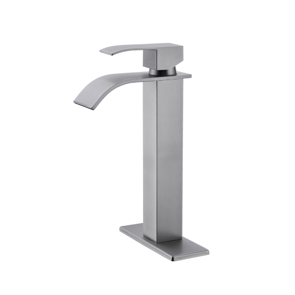62426589_1 Waterfall Spout Single Handle Bathroom Sink Faucet - Image 1