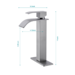 Waterfall Spout Single Handle Bathroom Sink Faucet - Image 3