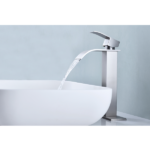 Waterfall Spout Single Handle Bathroom Sink Faucet - Image 7
