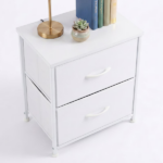 2/4-Drawer Dresser with Metal Frame & Wood Top, Fabric Storage Organizer, White - Image 8