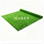 10 x 6.5 ft Green PP Artificial Turf Roll 0.3 " , Weather & Fade Resistant Low Grass Carpet for Pets, Kids Playground, Balcony and Commercial Use - Image 2