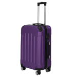 3-in-1 Luggage Set with Handle and Swivel Wheels 4-Corner ABS Trolley Case Aluminum Alloy Trolley Suitcase 20in 24in 28in Dark Purple - Image 8