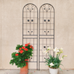 2 Pack Metal Garden Trellis 86.7" x 19.7" Rustproof Trellis for Climbing Plants Outdoor Flower Support Black - Image 7