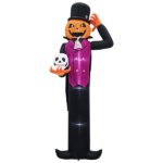 Replace 40750040 12FT Giant Halloween Inflatable Blow Up Decorations, Pumpkin Man Holding Skull with Built-in LEDs for Holiday Party Garden Lawn Yard Patio Décor - Image 3