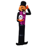 Replace 40750040 12FT Giant Halloween Inflatable Blow Up Decorations, Pumpkin Man Holding Skull with Built-in LEDs for Holiday Party Garden Lawn Yard Patio Décor - Image 4