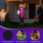Replace 40750040 12FT Giant Halloween Inflatable Blow Up Decorations, Pumpkin Man Holding Skull with Built-in LEDs for Holiday Party Garden Lawn Yard Patio Décor - Image 8