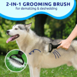 Black pet hair removal dog brush for hair removal - indoor cats use cat brush, long and short haired dogs use double-sided cat brush for hair removal and beauty tools, skin friendly - Image 7