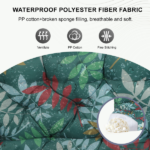 Outdoor Swing Cushions 70 Inch, Waterproof 4" Thick Porch Swing Cushion Replacement with Backrest and Ties, Comfortable 2-3 Seat Pation Swing Pad for Backyard, Garden, Lawn, Outdoor Furniture flower - Image 6