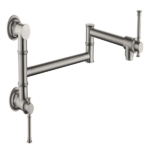 Wall mounted Pot Filler Faucet, Modern Brass Pot Filler Two-Attachment Wall Mount Folding Kitchen Pot Filler Swing Arm - Image 2