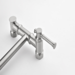 Wall mounted Pot Filler Faucet, Modern Brass Pot Filler Two-Attachment Wall Mount Folding Kitchen Pot Filler Swing Arm - Image 5