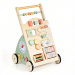 Multifunctional Toddler Learning Walking Toy with Shape Sorter Bead Maze Gear Mirror Counting Beads, Anti-Slip Wheels Rounded Corners Educational Push Along Walker Gift for Baby Shower Birthday - Image 2