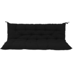 Outdoor Swing Cushions 70 Inch, Waterproof 4" Thick Porch Swing Cushion Replacement with Backrest and Ties, Comfortable 2-3 Seat Pation Swing Pad for Backyard, Garden, Lawn, Outdoor Furniture black - Image 2