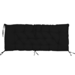 Outdoor Swing Cushions 70 Inch, Waterproof 4" Thick Porch Swing Cushion Replacement with Backrest and Ties, Comfortable 2-3 Seat Pation Swing Pad for Backyard, Garden, Lawn, Outdoor Furniture black - Image 8
