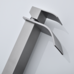 Waterfall Spout Bathroom Sink Single Handle Faucet with Pop-Up Drain (No Overflow) - Image 7