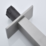 Waterfall Spout Bathroom Sink Single Handle Faucet with Pop-Up Drain (No Overflow) - Image 8