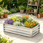4' x 2' x 1' Galvanized Raised Garden Bed – for Patio Herb Gardening, Sturdy Metal Planter Box - Image 5