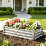 4' x 2' x 1' Galvanized Raised Garden Bed – for Patio Herb Gardening, Sturdy Metal Planter Box - Image 7