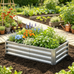 4' x 2' x 1' Galvanized Raised Garden Bed – for Patio Herb Gardening, Sturdy Metal Planter Box - Image 8
