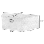 39" T-Shaped Aluminum 5-Groove Tool Box – Single Lock – Silver - Image 3