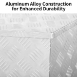 39" T-Shaped Aluminum 5-Groove Tool Box – Single Lock – Silver - Image 5