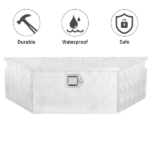 39" T-Shaped Aluminum 5-Groove Tool Box – Single Lock – Silver - Image 8
