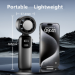 Portable Handheld Mini Turbo Fan In/Outdoor USB Rechargeable Ice Cooling Fans w/LED Display Fan (products W/ battery US Logistics For DHL Ground/ Fedex Ground. TK/TMEU only For self-pickup, self-pickup Cannot use USPS) - Image 6