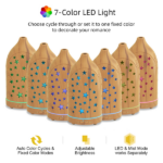 200ml Essential Oil Diffuser for Home 7 LED Color Changing, Ultra Quiet, BPA-Free Aromatherapy Diffuser for Office, Yoga & Sleep - Image 6