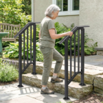 Handrails for Outdoor Steps Fits 1 to 2 Steps - Image 8