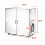 Wooden Cat Box Cabinet - Image 4