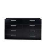 8 Drawer Double Dresser for Bedroom, Wide Storage Cabinet for Living Room Home Entryway, Black - Image 3