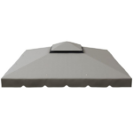 Light Gray 10 x 10 FT Gazebo Canopy Replacement(Only canopy roof) - Image 3