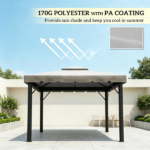 Light Gray 10 x 10 FT Gazebo Canopy Replacement(Only canopy roof) - Image 5